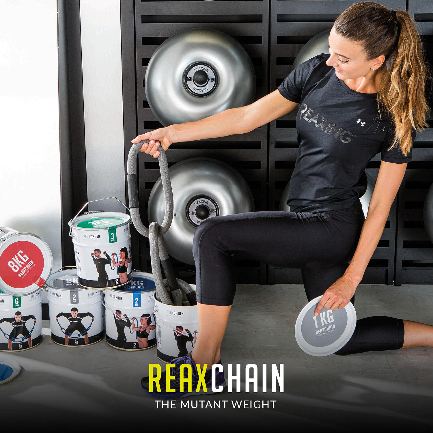 Gewichtsketten Reax Chain Fit 2 1 kg, Grau Gewichtheben Unisex Grau 4/4