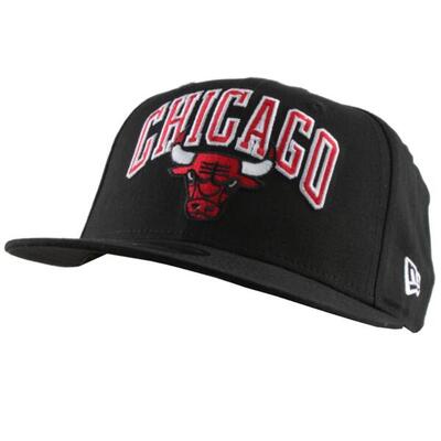 New Era Snapback Cap 9fifty Patch Chicago Bulls, Schwarz