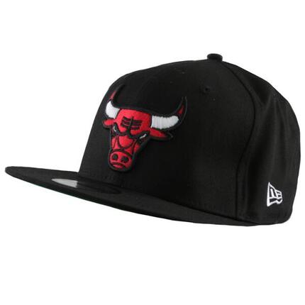 New Era Snapback Cap 9FIFTY Chicaco Bulls Sidepatch, Schwarz