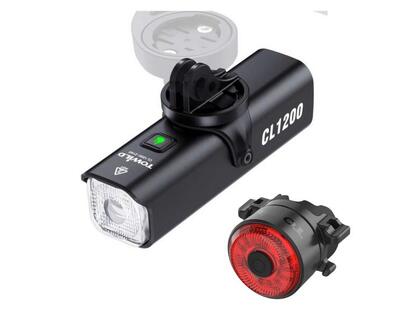 Towild Fahrradlicht-Set: Frontlicht CL1200 + Rücklicht TL03