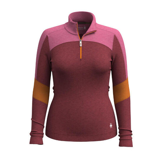 Sweat-shirt Smartwool Classic Thermal Merino Base Layer Colorblock 1/4 Zip Boxed