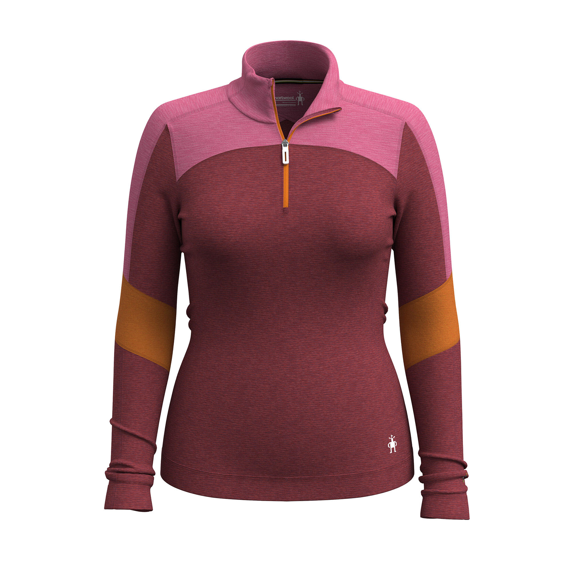 Smartwool - Sweat-shirt Smartwool Classic Thermal Merino Base Layer Colorblock 1/4 Zip Boxed - Sweat-shirt - Rouge - 42 M/l - Decathlon