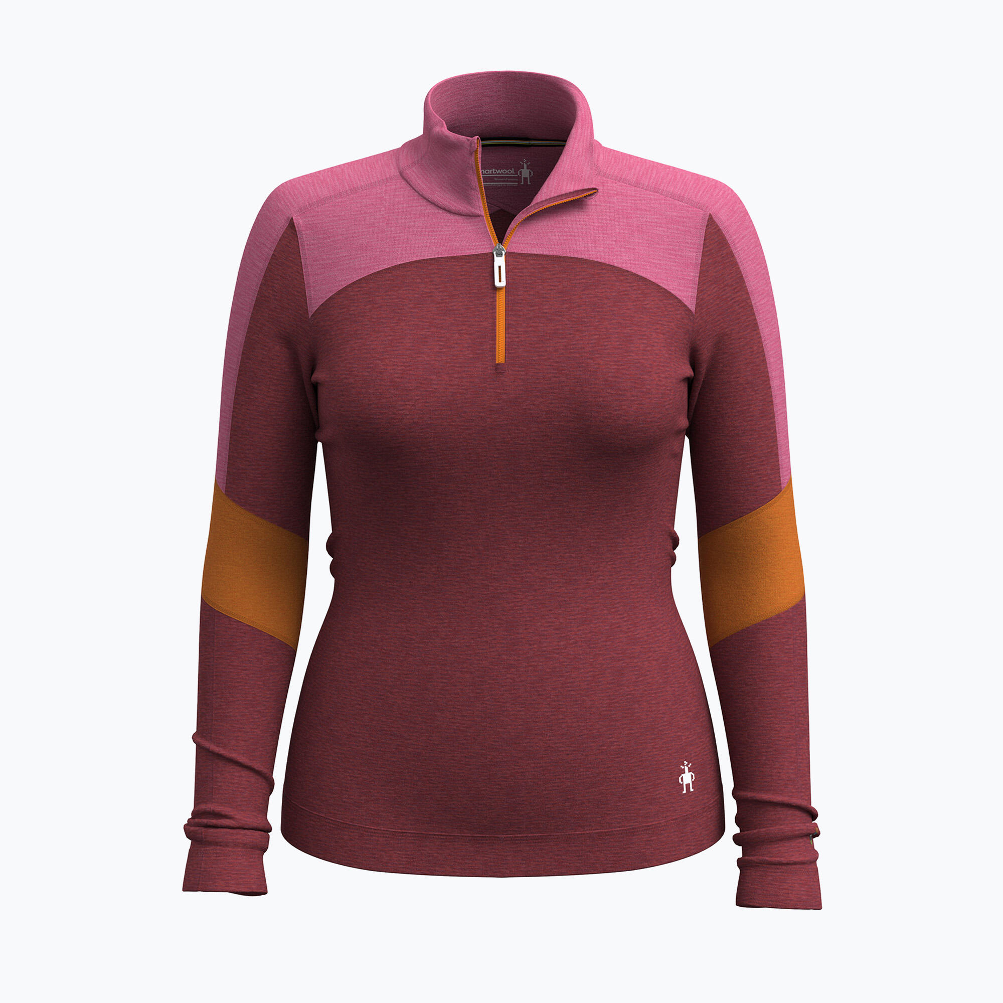 Smartwool Classic Thermal Merino Base Layer Colorblock 1/4 Zip Boxed Sweatshirt 4/4