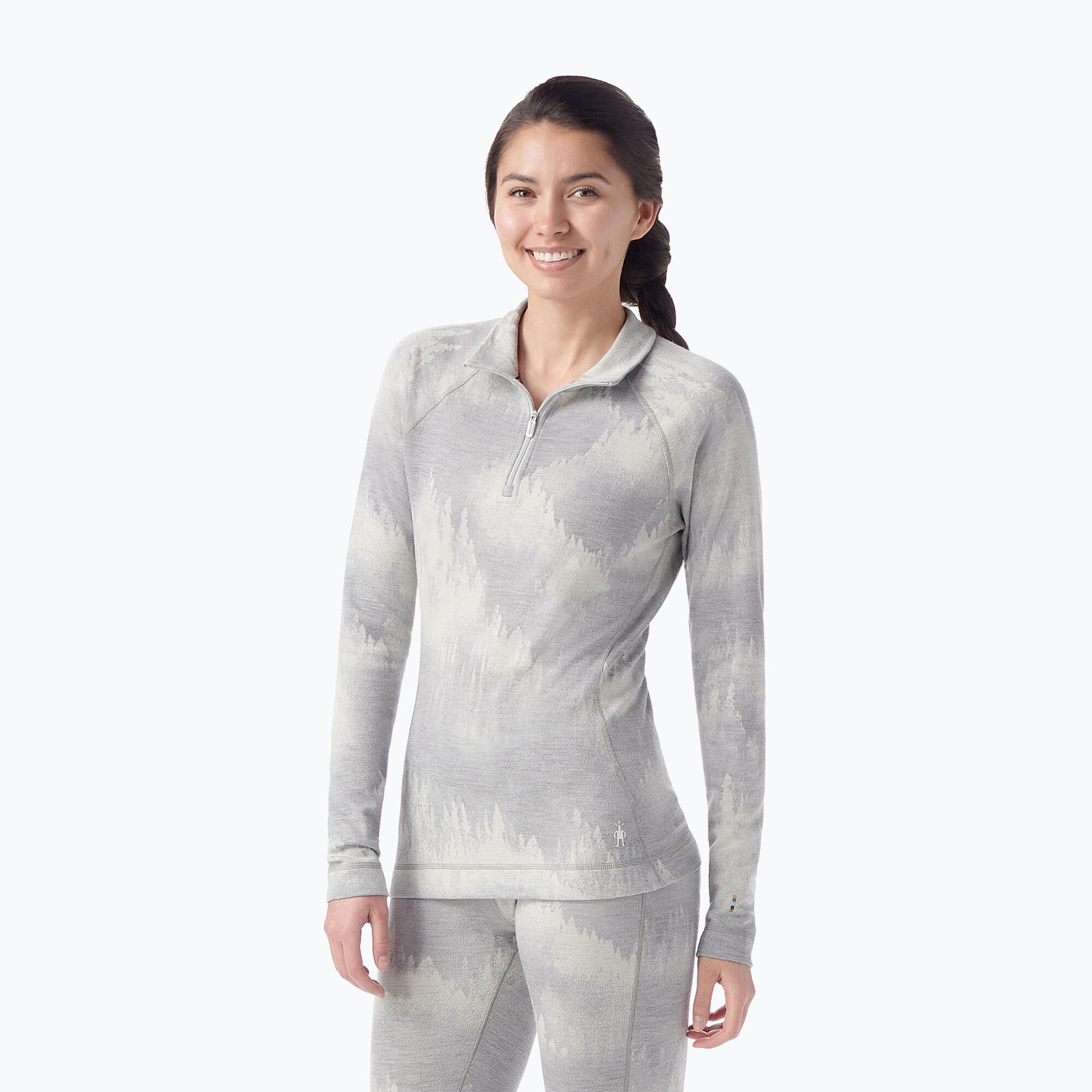 Smartwool Classic Thermal Merino Base Layer 1/4 Zip Boxed Sweatshirt Feminino 3/4