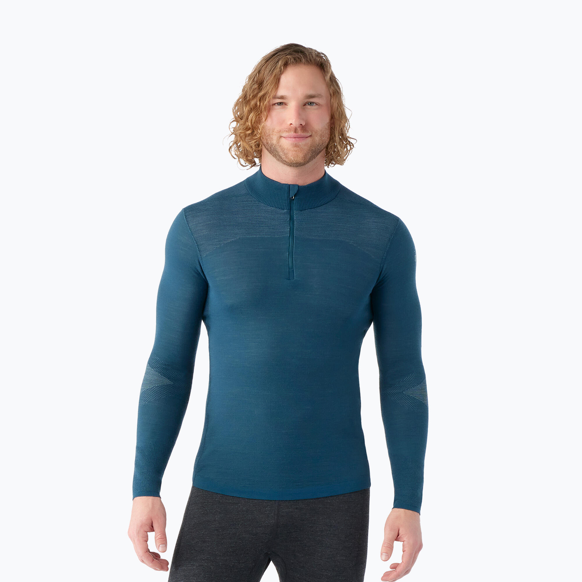 Moletom térmico masculino Smartwool Intraknit Thermal Merino Base Layer 1/4 Zip 1/3