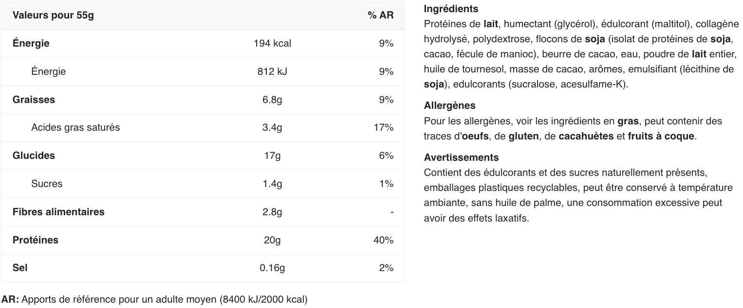Barres protéinées - Barebells Protein Bar - Biscuits et Crème 2/3
