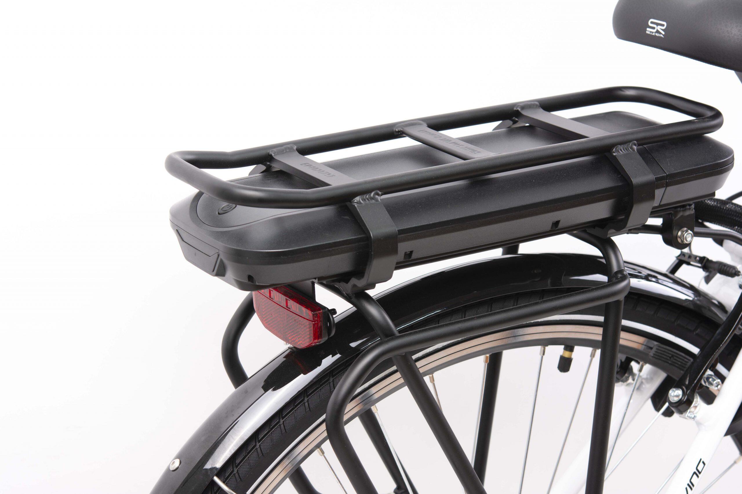Vélo de ville, E-Moving 28", blanc, aluminium, suspension 6/7