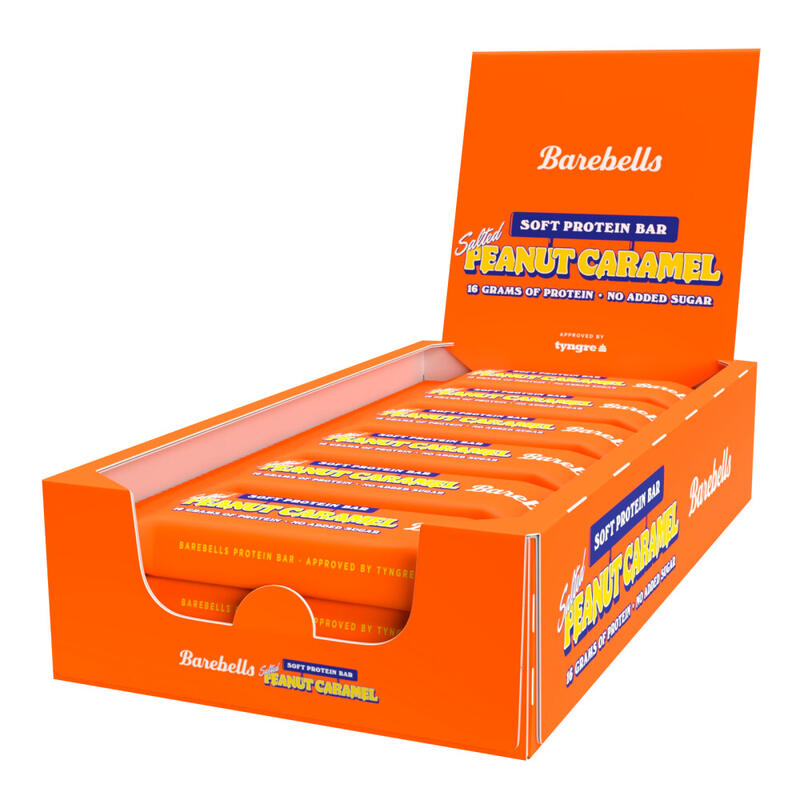 Barres protéinées - Barebells Soft Bars - Caramel Cacahuète Salée Boite de 12