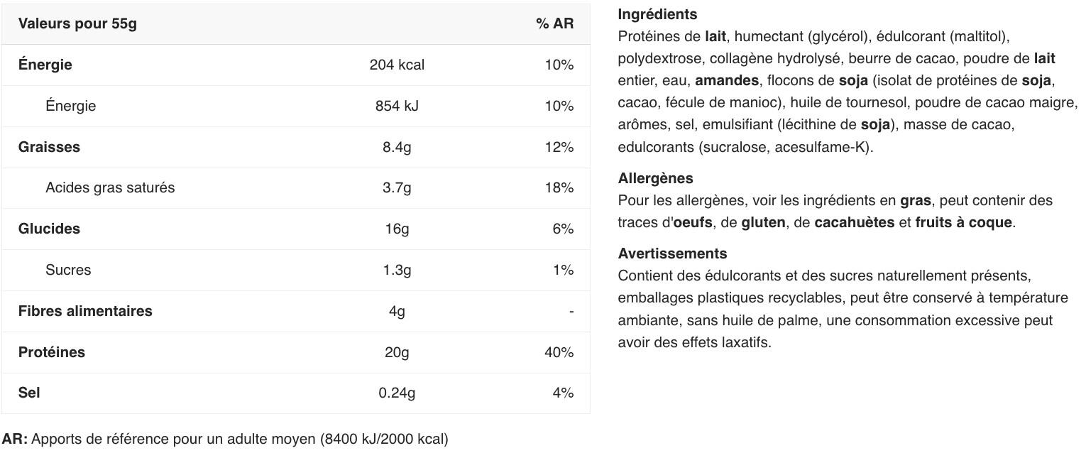 Barres protéinées - Barebells Protein Bar - Chocolat Blanc et Amande 2/5