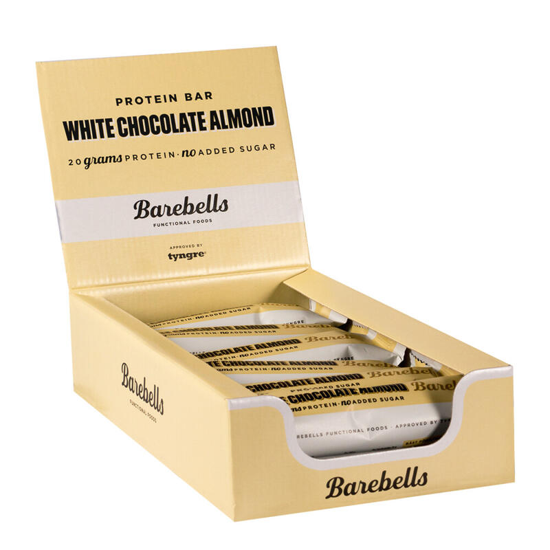 Barres protéinées - Barebells Protein Bar - Chocolat Blanc et Amande Boite de 12