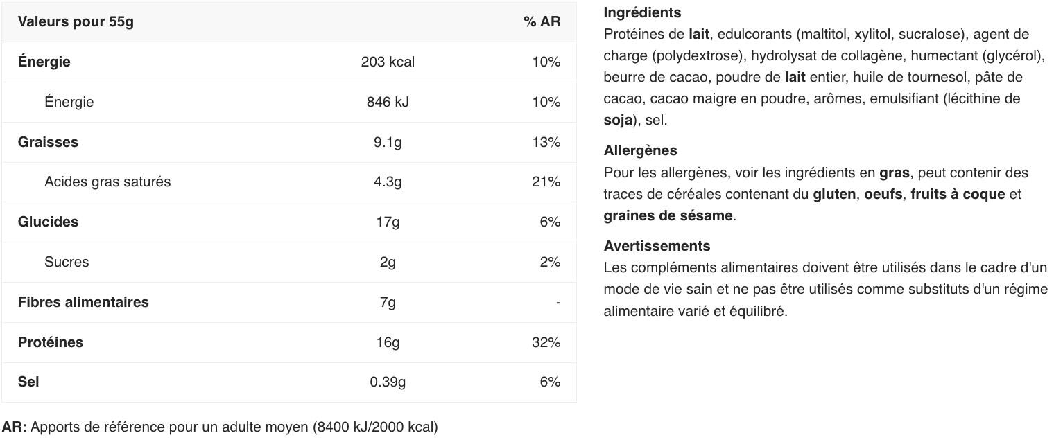 Eiwitrepen - Zachte Eiwitreep (12x55g) - Karamel Chocolade 2/3
