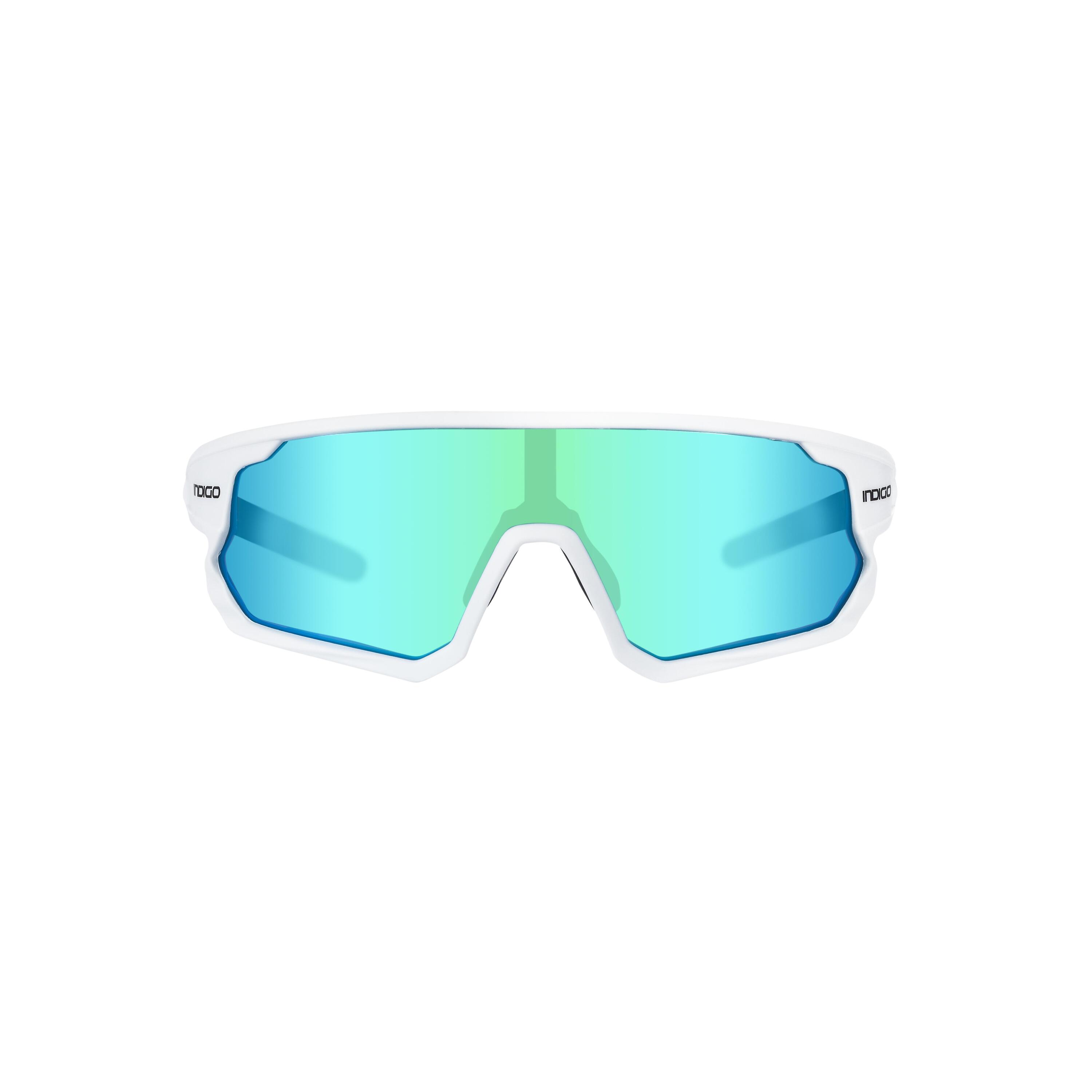 INDIGO SPORTS Óculos de Sol de Ciclismo INDIGO START Mate Branco-Azul