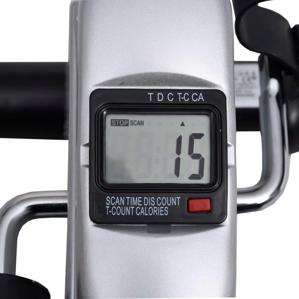 VidaXL Mini rower treningowy z plastikowym kołem zamachowym (srebrny) 4/5