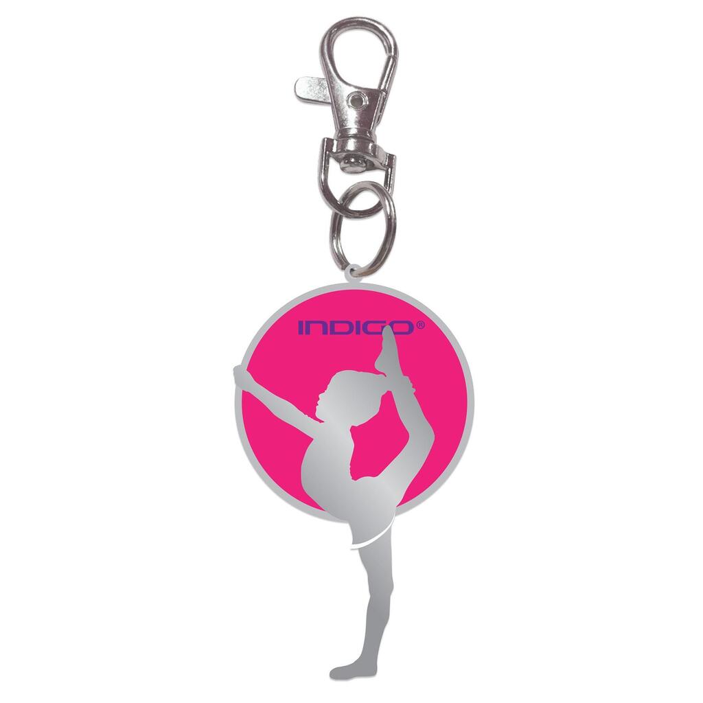 INDIGO Girl Hoop Keychain White-Pink