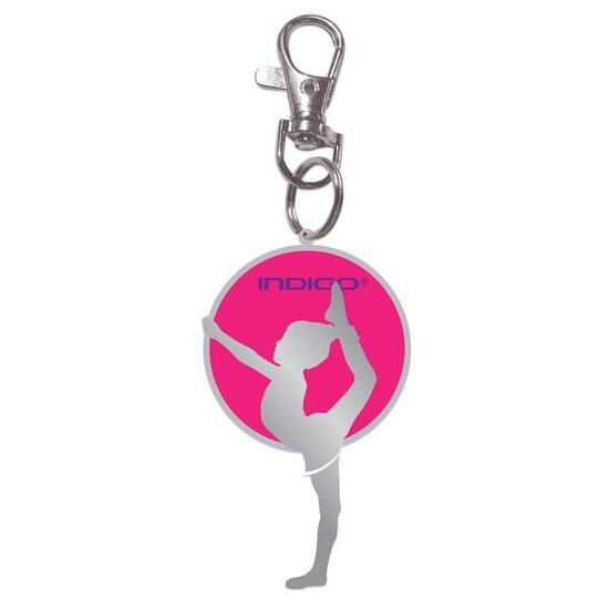 Sleutelhanger Meisje Met Ring INDIGO Wit-Roze