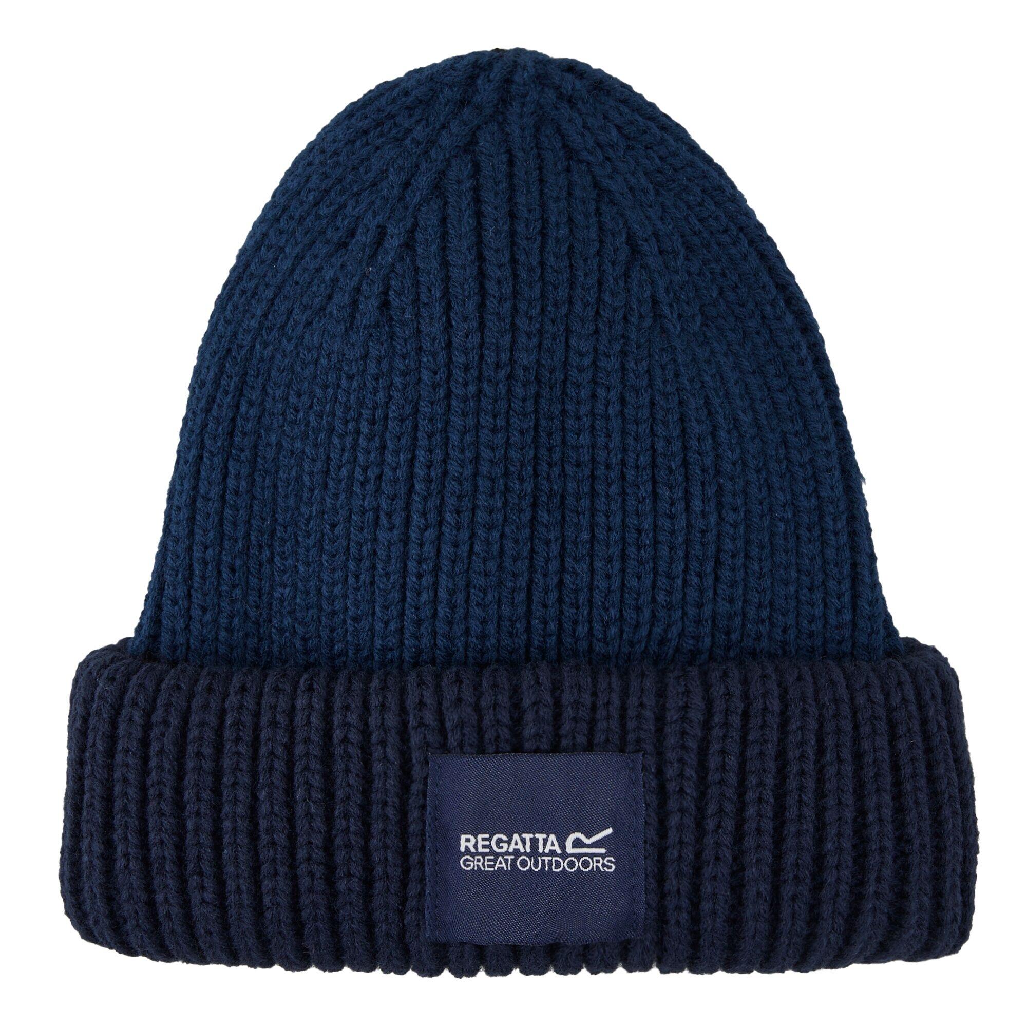 REGATTA Childrens/Kids Connora Fisherman Logo Beanie (Moonlight Denim/Navy)