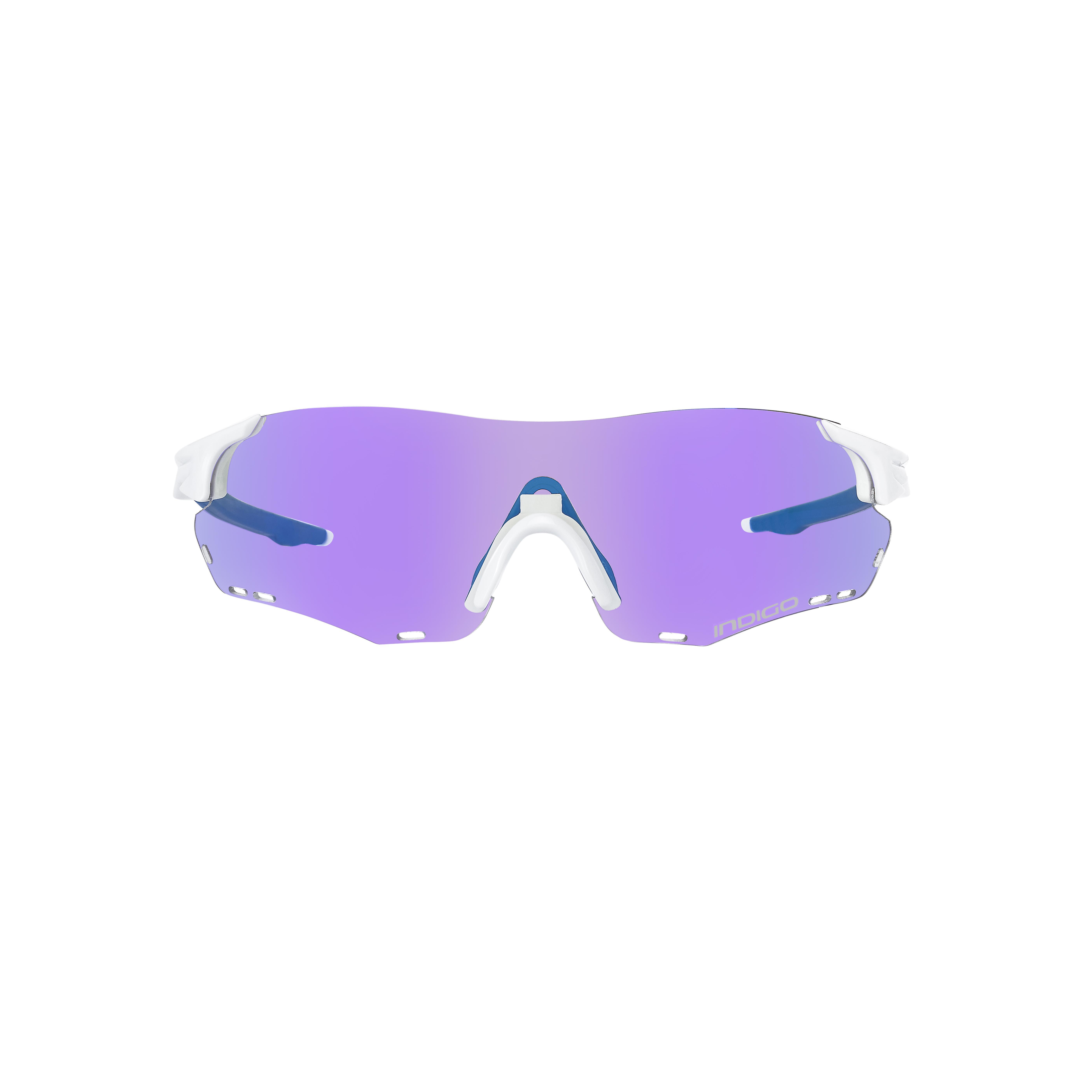Óculos de sol de ciclismo indigo pursuit branco-azul claro