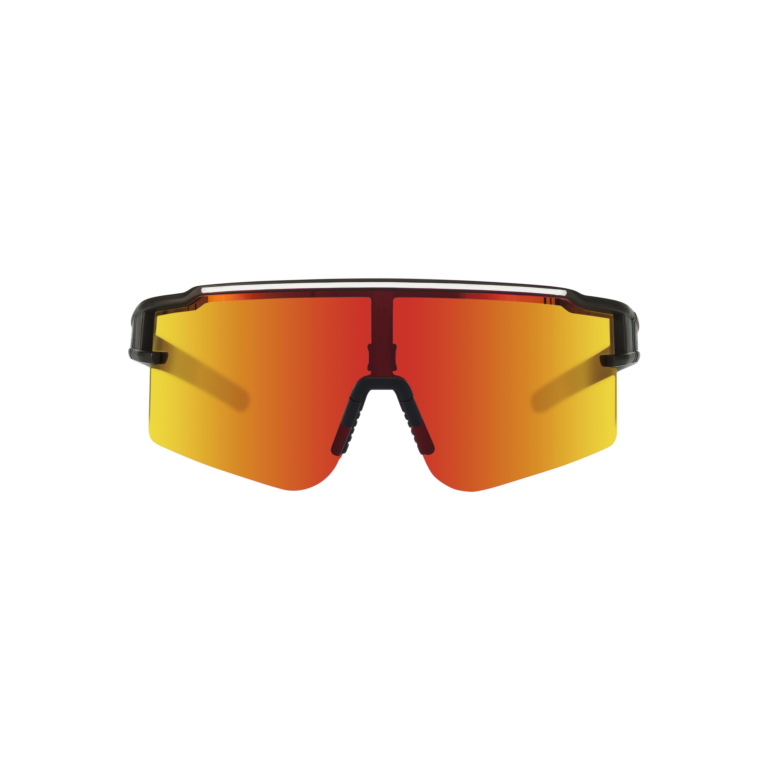 INDIGO SPORTS Óculos de Sol de Ciclismo INDIGO SUN Fosco Preto-Vermelho-Laranja