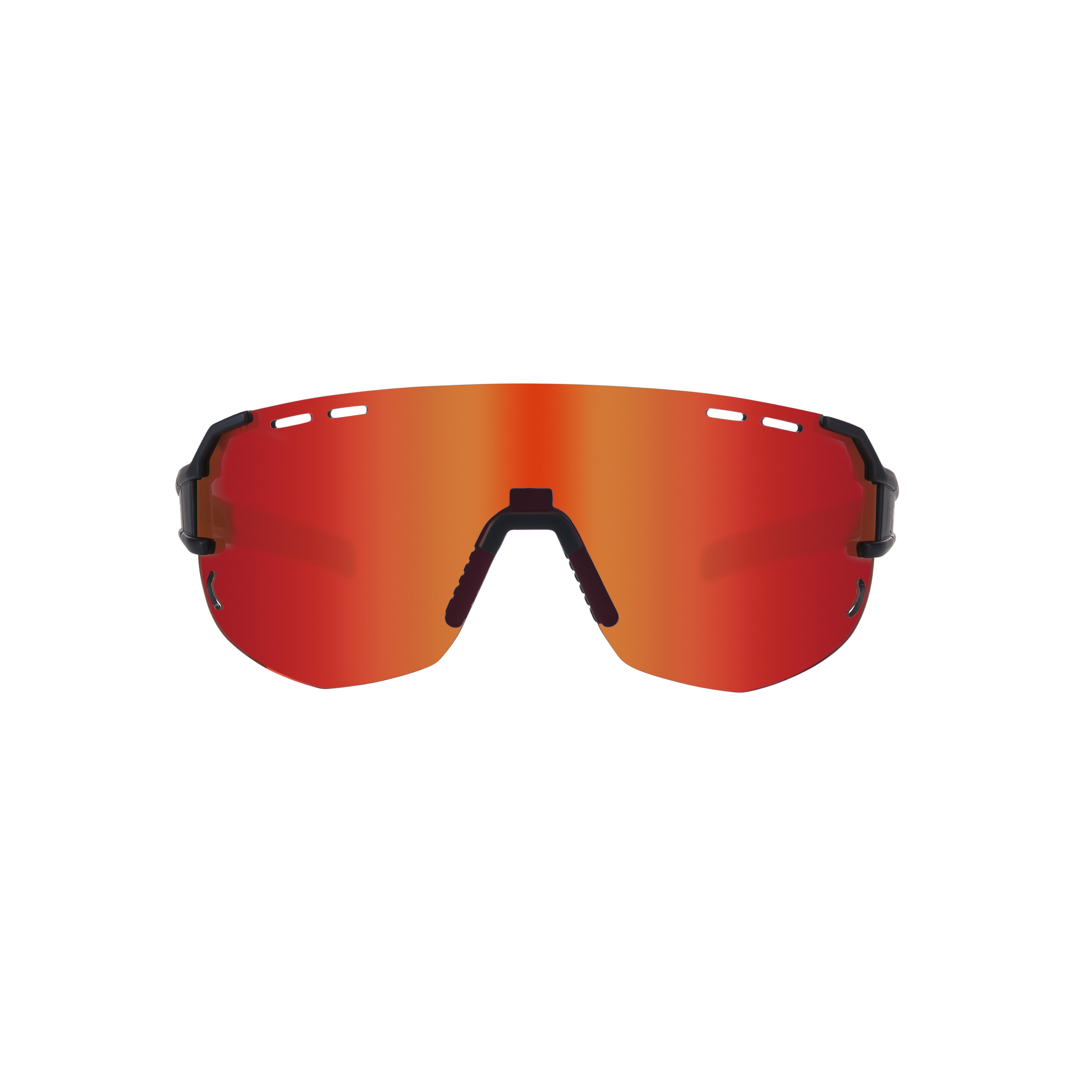 Óculos de Sol de Ciclismo INDIGO MOTION Fosco Preto-Vermelho-Laranja
