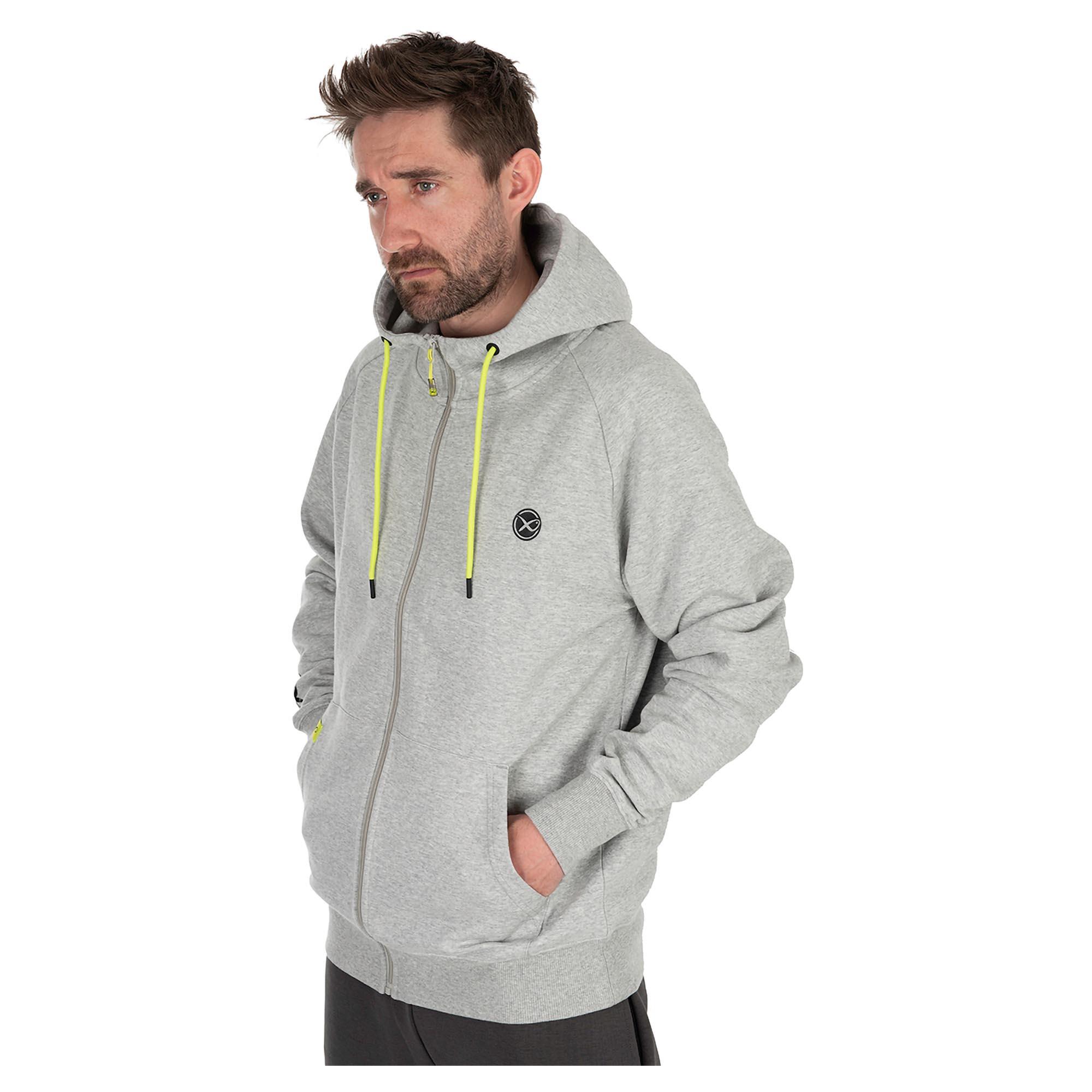 Matrix Full Zip Hoody Marl Grey / Lime (Black Edition) Small 3/6