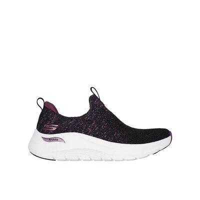 Zapatillas Deportivas Caminar Mujer Skechers 150321_BKPR Negras sin Cordones