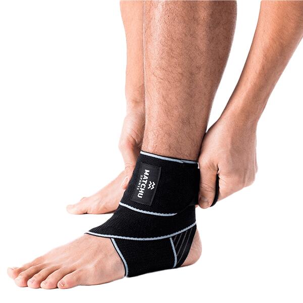 MATCHU SPORTS Enkelbrace / Enkelbandage voor enkelsteun - one size - anti-slip laag - zwart
