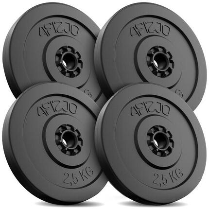 Hantelscheiben Set 10kg Bitumen 4x2,5kg Gewichte Krafttraining Sport 4FIZJO