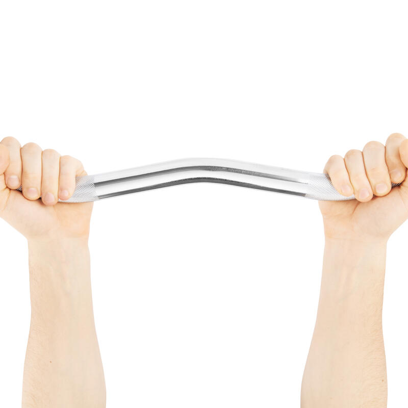 Set culturism bituminos 20 kg + bară ușor curbată 120 cm