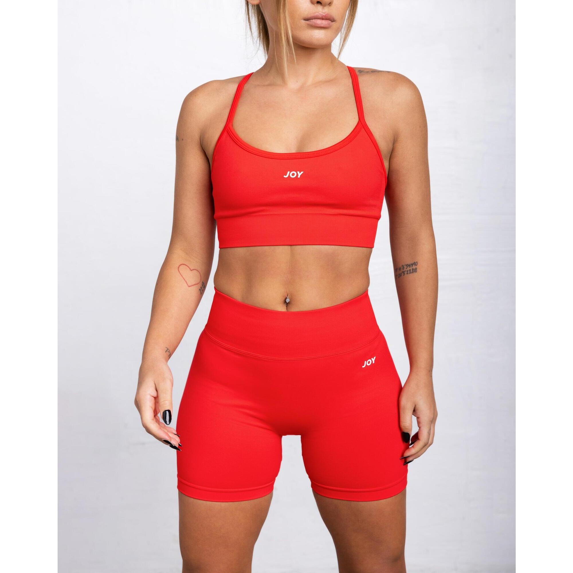 Joy Studio - Short Sculpt Scrunch - Rouge - Short - Rouge - 36 Xs - Decathlon