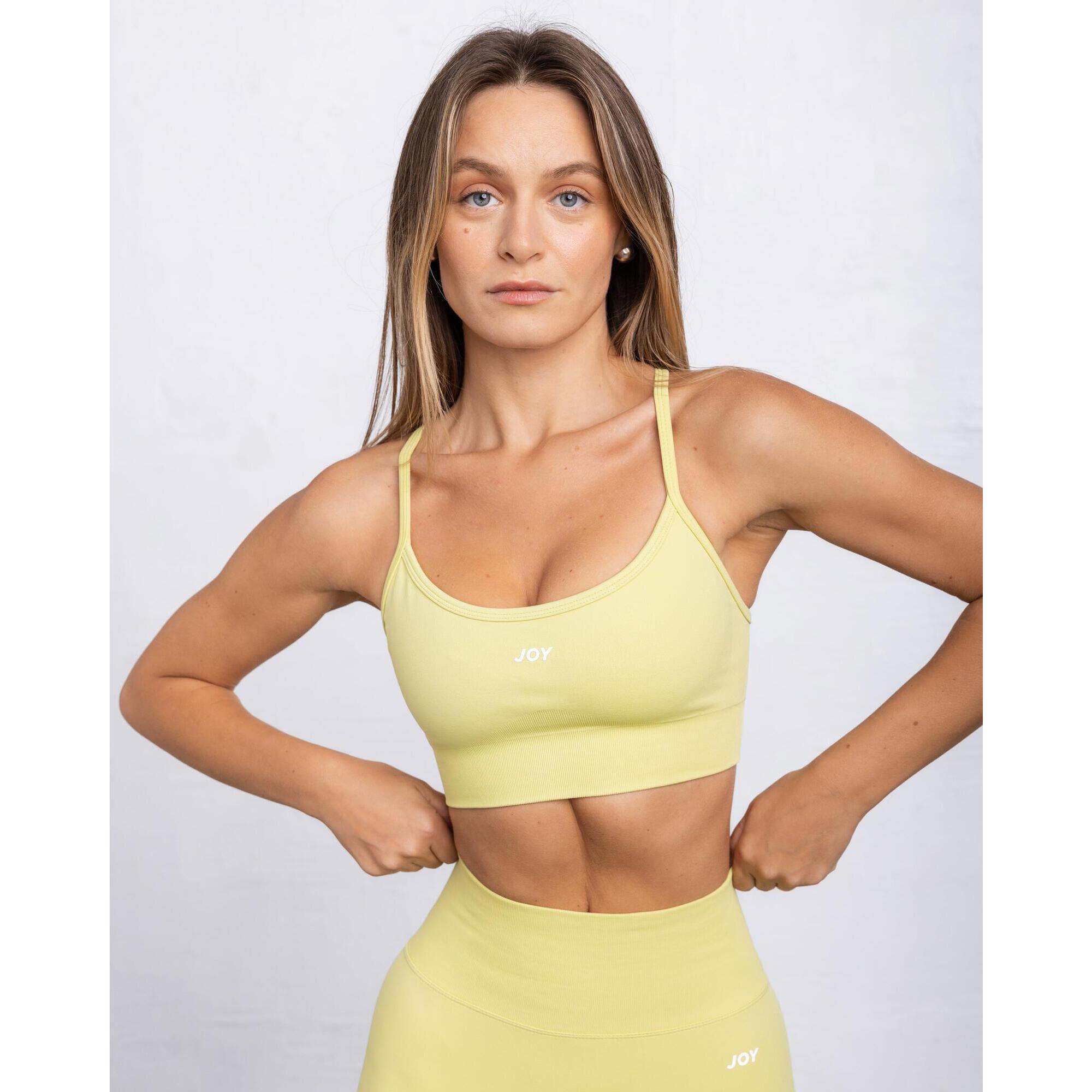Joy Studio - Brassière Sculpt Scrunch - Jaune - Brassière - Jaune - S - Decathlon