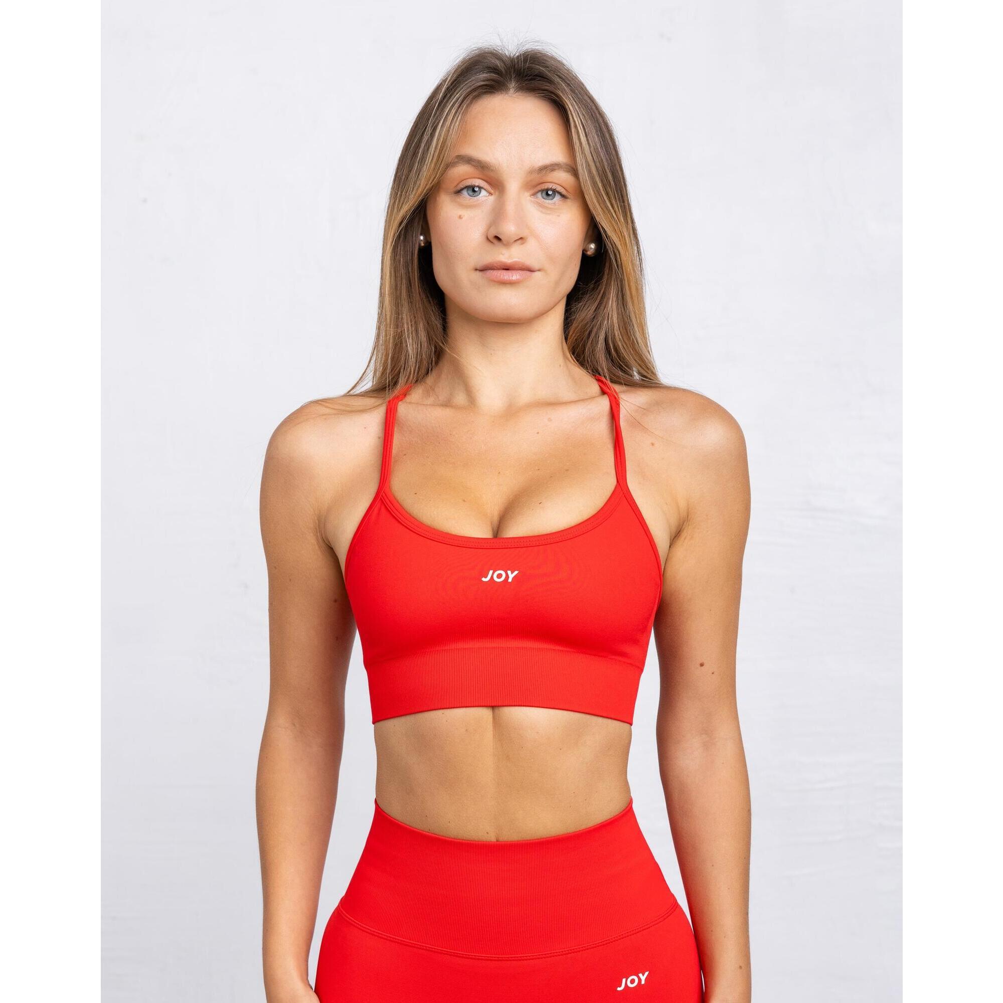 Joy Studio - Brassière Sculpt Scrunch - Rouge - Brassière - Rouge - S - Decathlon