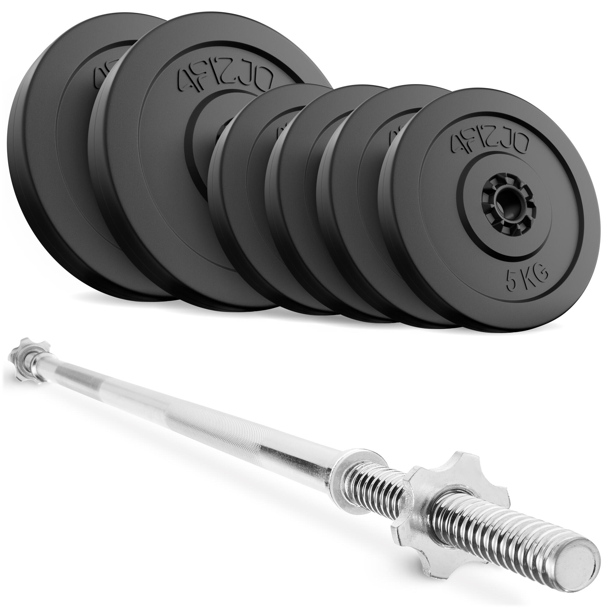 4FIZJO Nakládací činkový set 40 kg s rovnou tyčí 120 cm 4FIZJO