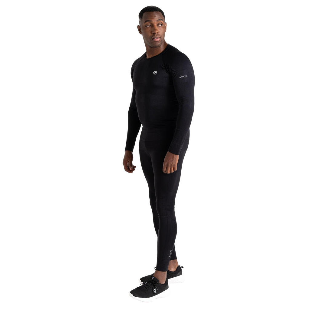 Mens In The Zone III Marl Leggings (Black)