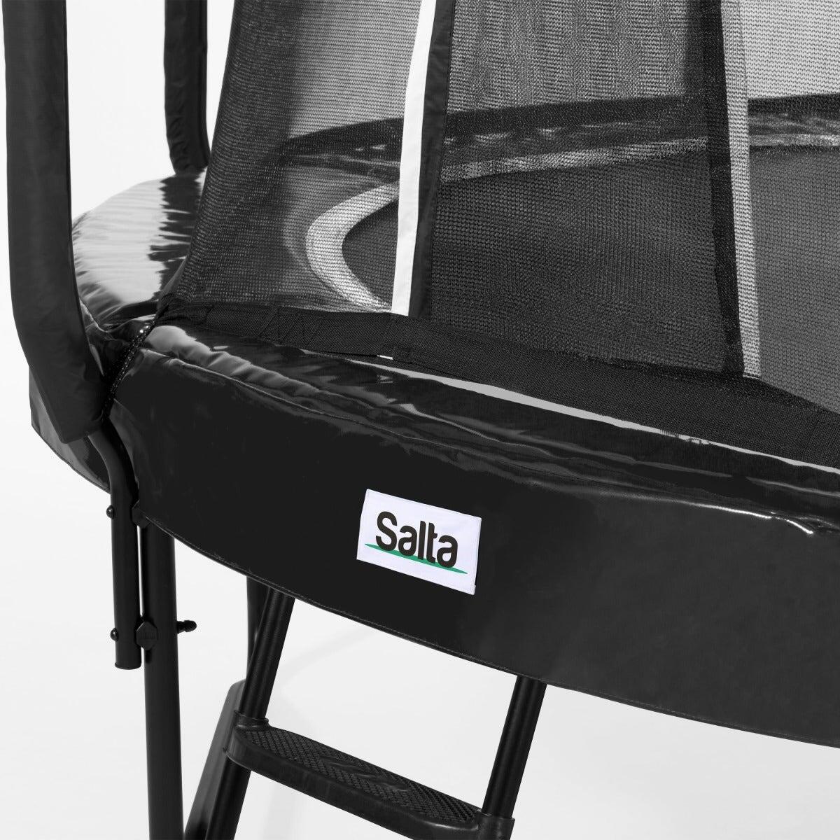 10ft Salta Black Round First Class Edition Trampoline with Enclosure 3/7