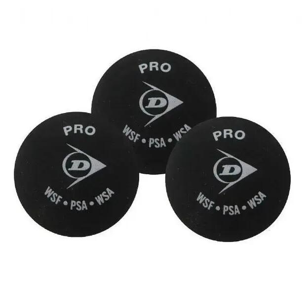 Dunlop Pro Double Yellow Dot Squash balls - 3 Pack