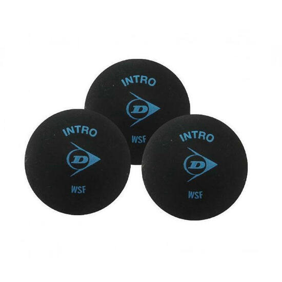 Zestaw 3 piłeczek do squasha Dunlop intro blister
