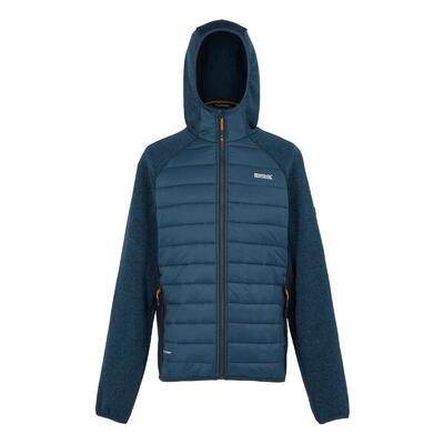 Heren newhill gewatteerd hybride jack (moonlight denim/navy)