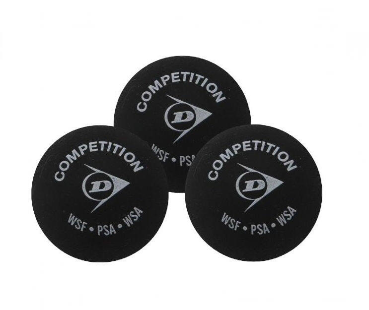 DUNLOP Set di 3 palle da squash Dunlop competition blister