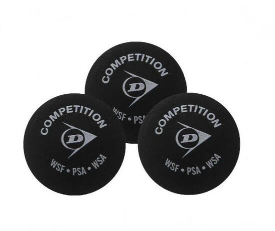 Zestaw 3 piłeczek do squasha Dunlop competition blister