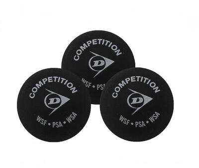 Set van 3 squashballen dunlop competition blister