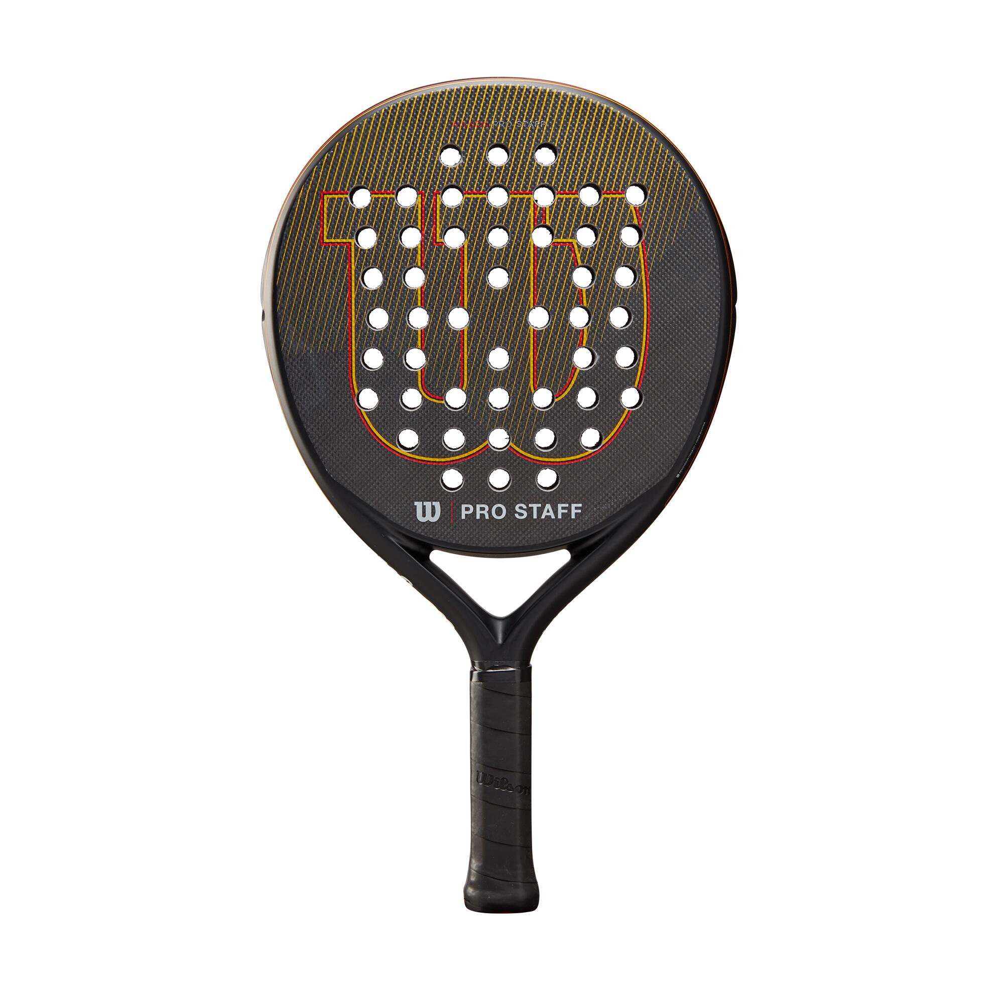 Wilson - Raquette Wilson Pro Staff V2 Padel - - Unisex - Raquette De Padel - Noir|orange|rouge - Taille Unique - Decathlon