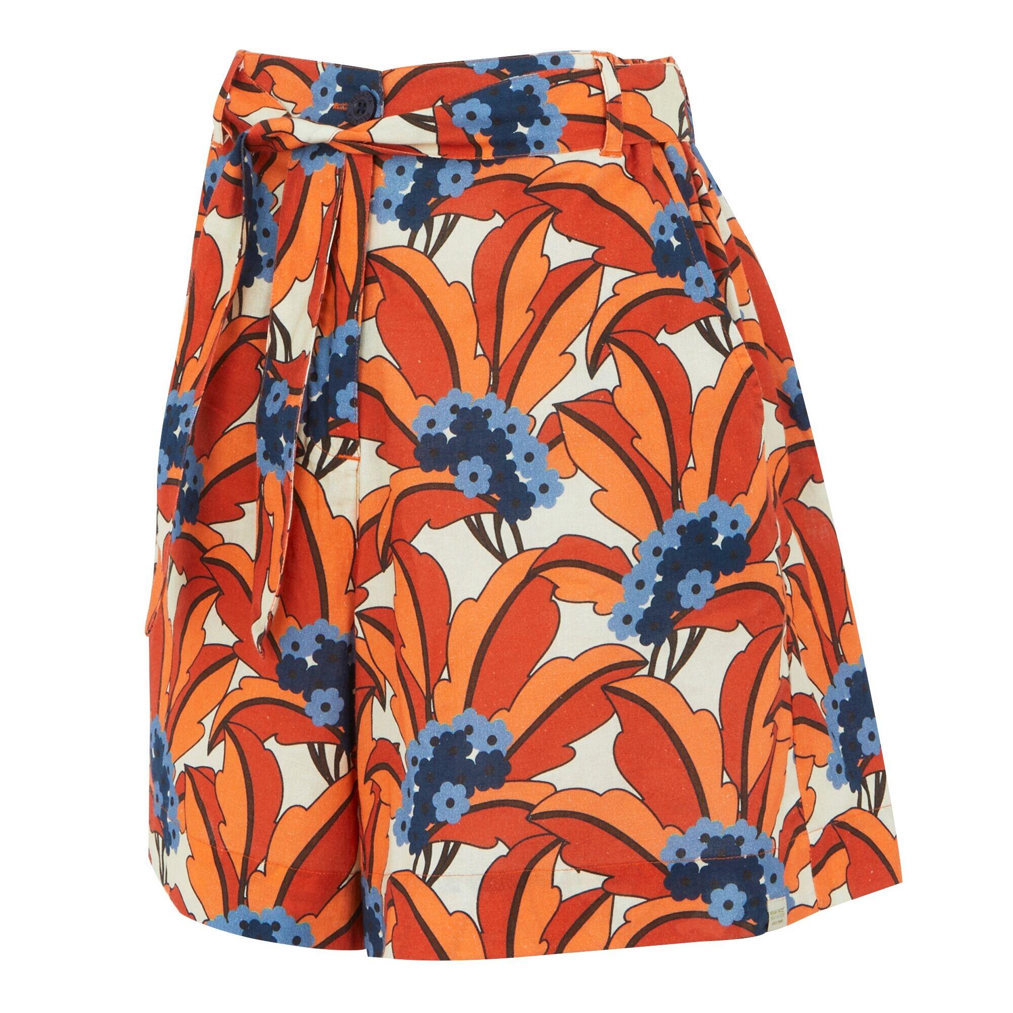 Womens/Ladies Orla Kiely Summer II Tropical Shorts (Orange) 3/5