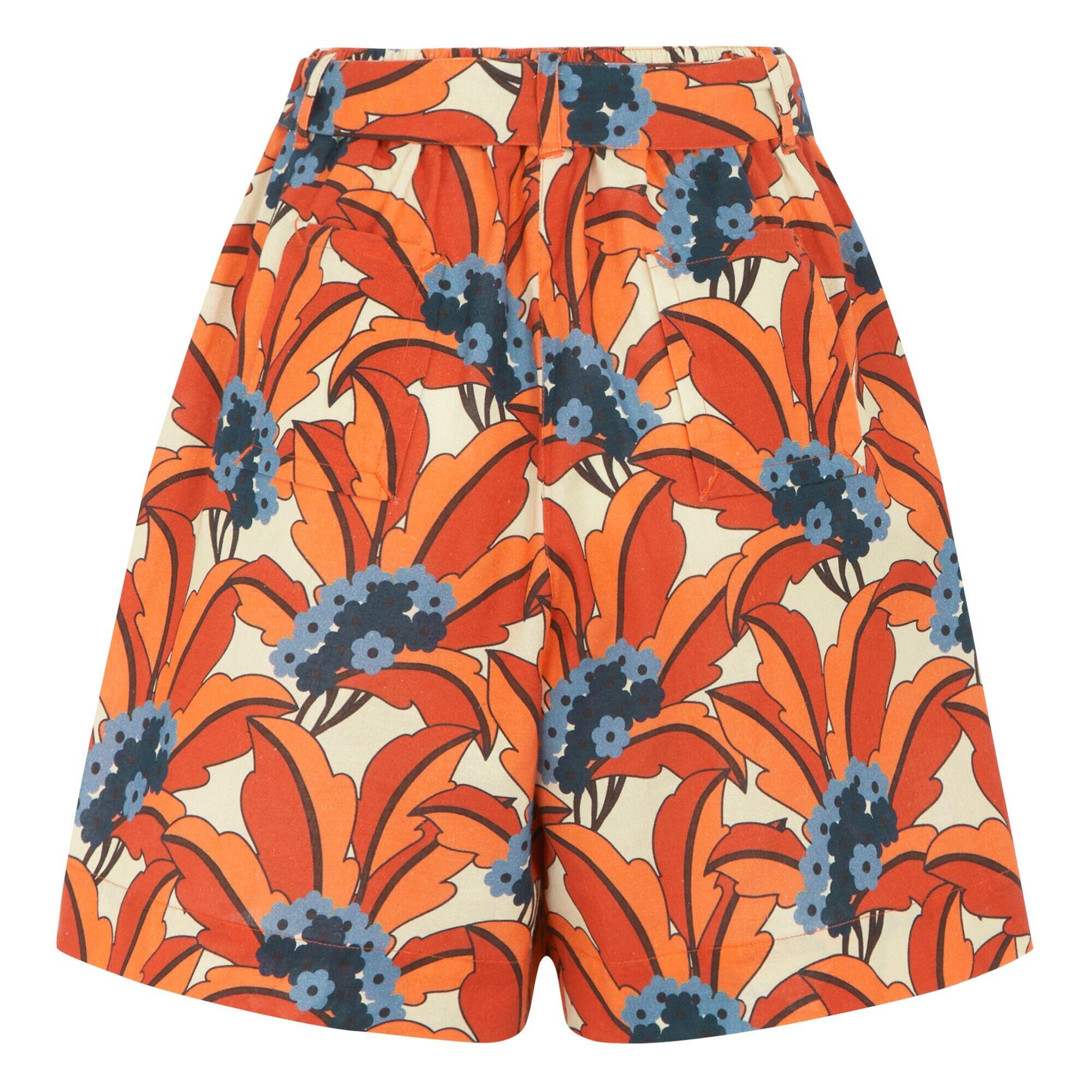 Womens/Ladies Orla Kiely Summer II Tropical Shorts (Orange) 2/5