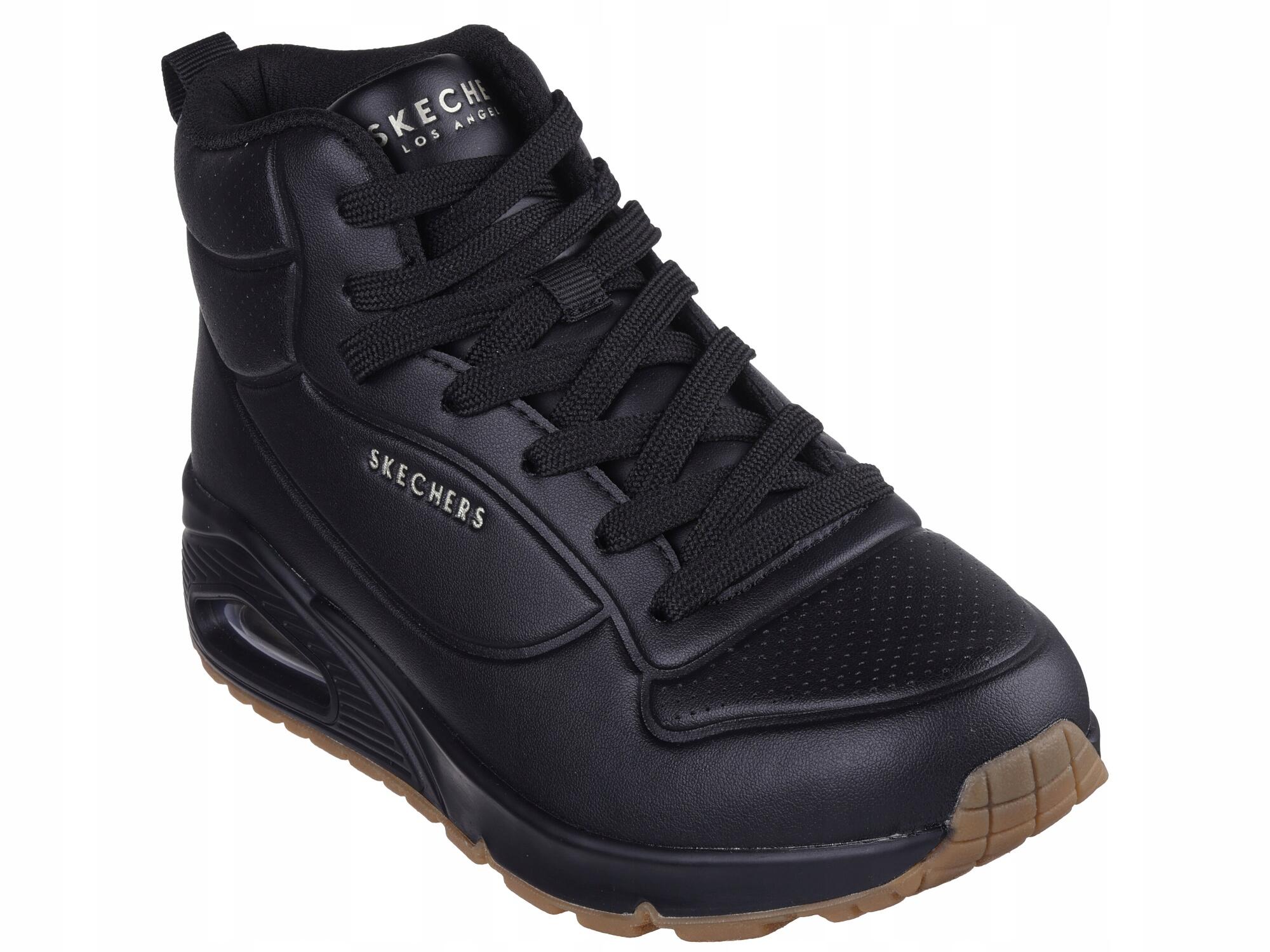 BUTY damskie SKECHERS UNO HIGH 177097-BBK wysokie sportowe na jesień 36,5 5/7