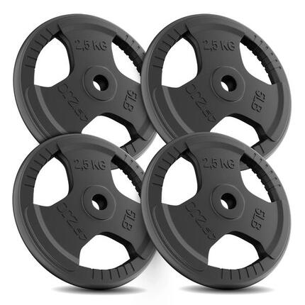 Hantelscheiben Set 10kg Gusseisen 4x2,5kg Gewichte Krafttraining 4FIZJO