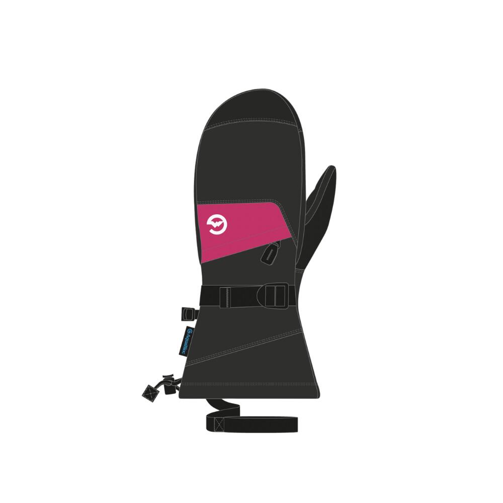 JUNIOR Moufles de ski BLACK PINK 3/5