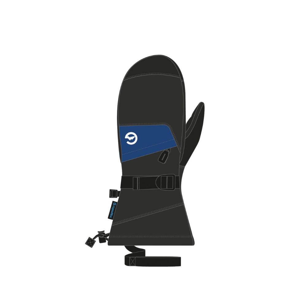 JUNIOR ski mittens BLACK/BRIGHT BLUE