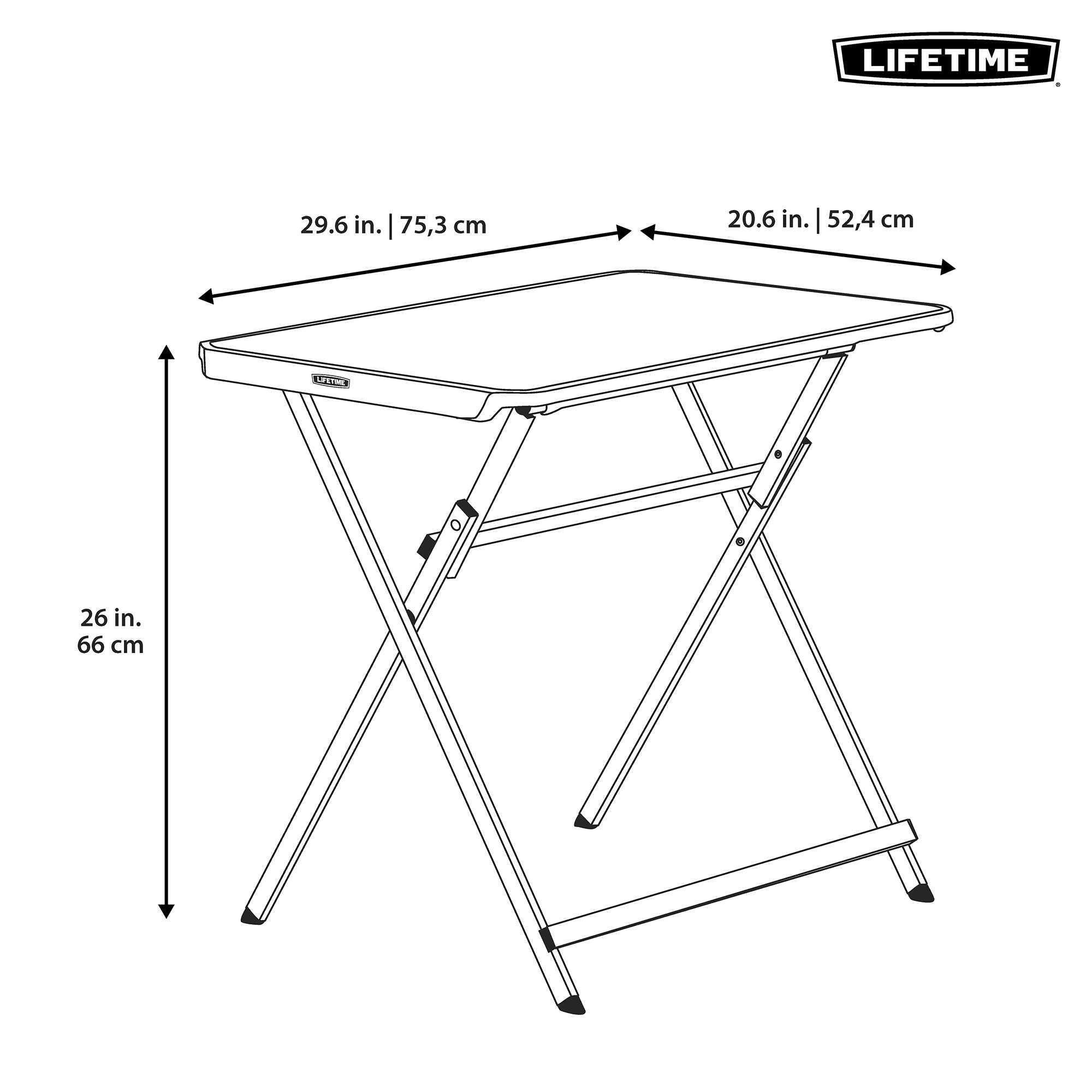 Mesa personal plegable rectangular 75x50,5x66 cm Lifetime 7/7