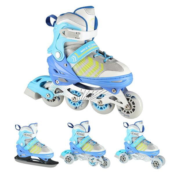 NILS EXTREME Nils Extreme NH18192 4-in-1 verstelbare inline skates met verwisselbare skates