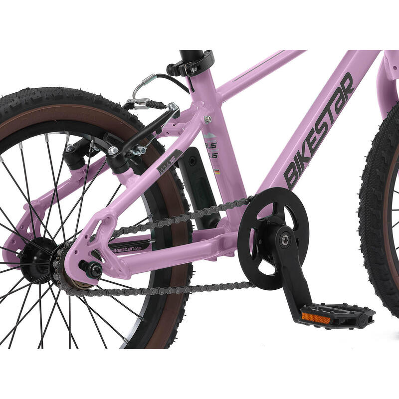 Bikestar kinderfiets lichtgewicht 16 inch 1 speed roze